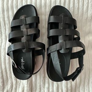 Nasty Gal Black Strappy Sandals